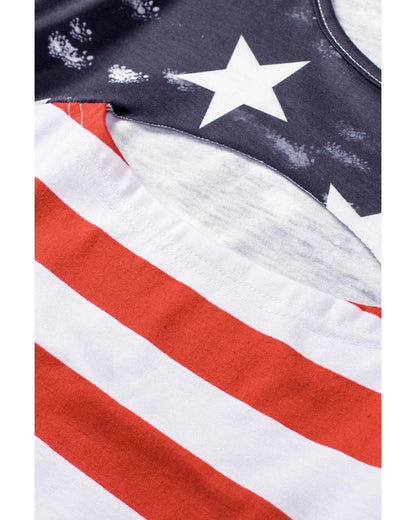 Azura Exchange American Flag Cutout T-Shirt - L