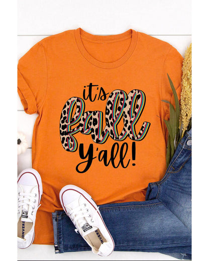 Azura Exchange Animal Print Casual T-Shirt for Fall - XL