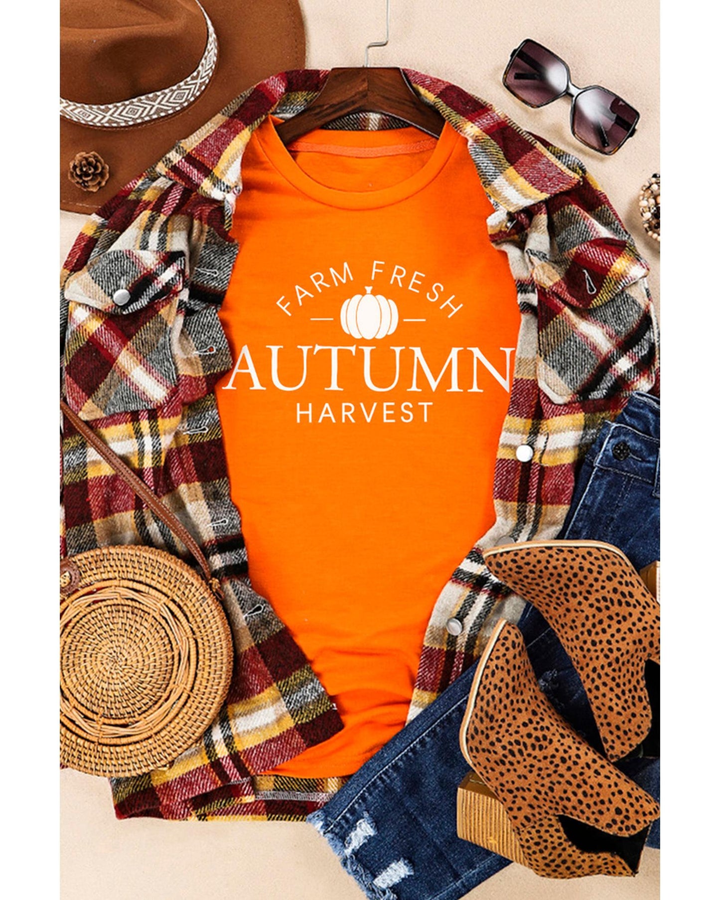Azura Exchange Autumn Harvest Short Sleeve T-Shirt - M