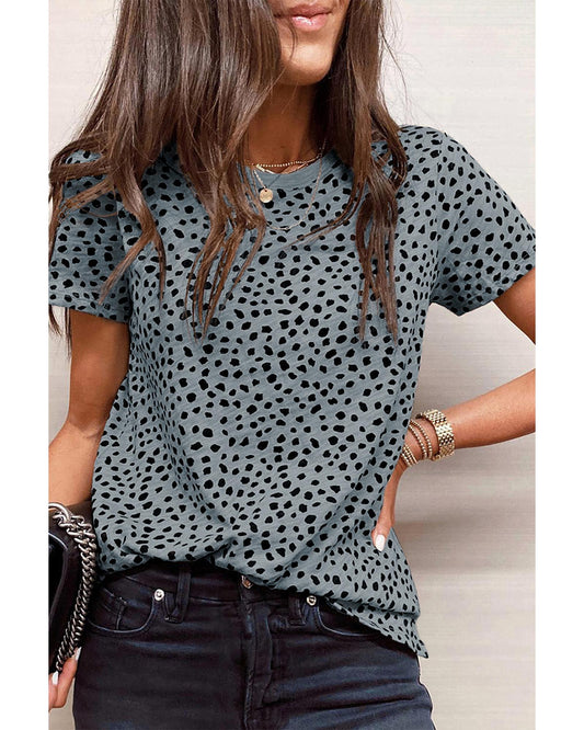 Azura Exchange Cheetah Print Short Sleeve T Shirt - L