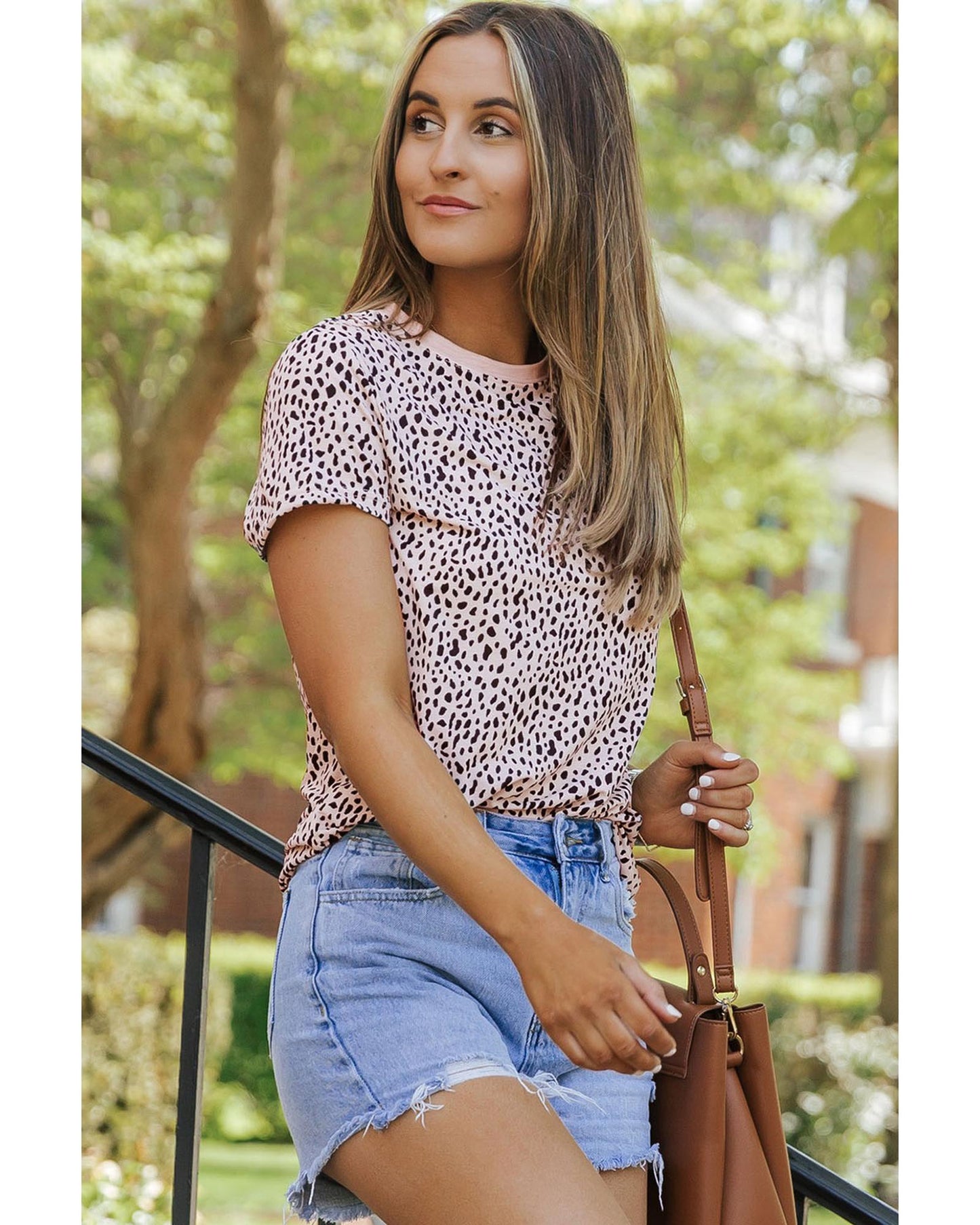 Azura Exchange Cheetah Print Short Sleeve T Shirt - S