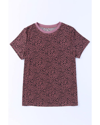 Azura Exchange Cheetah Print Short Sleeve T-Shirt - XL