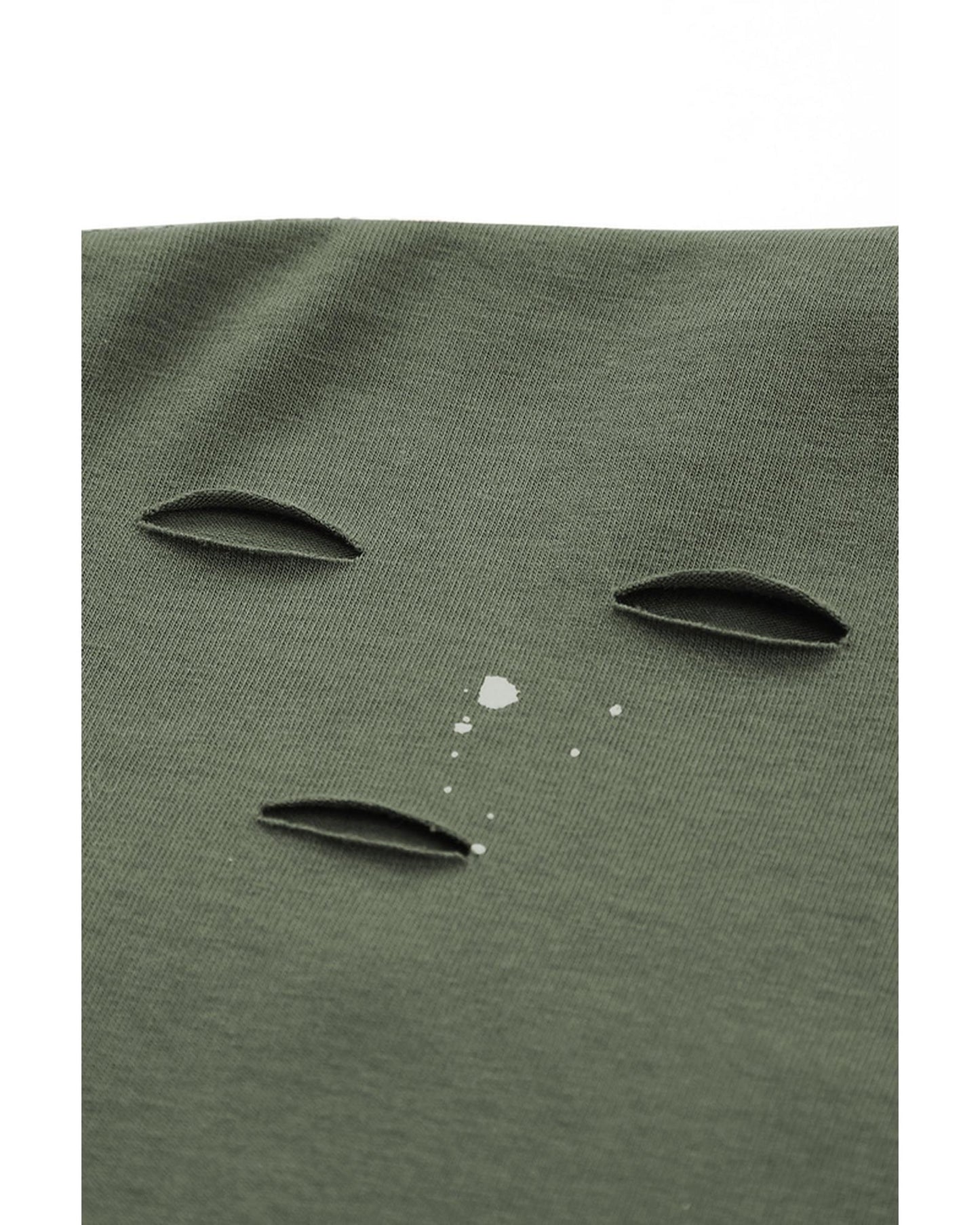 Azura Exchange Bleached Distressed Asymmetric Hem Top - M