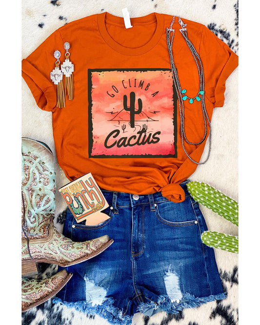 Azura Exchange Cactus Western Graphic Print Tee - L