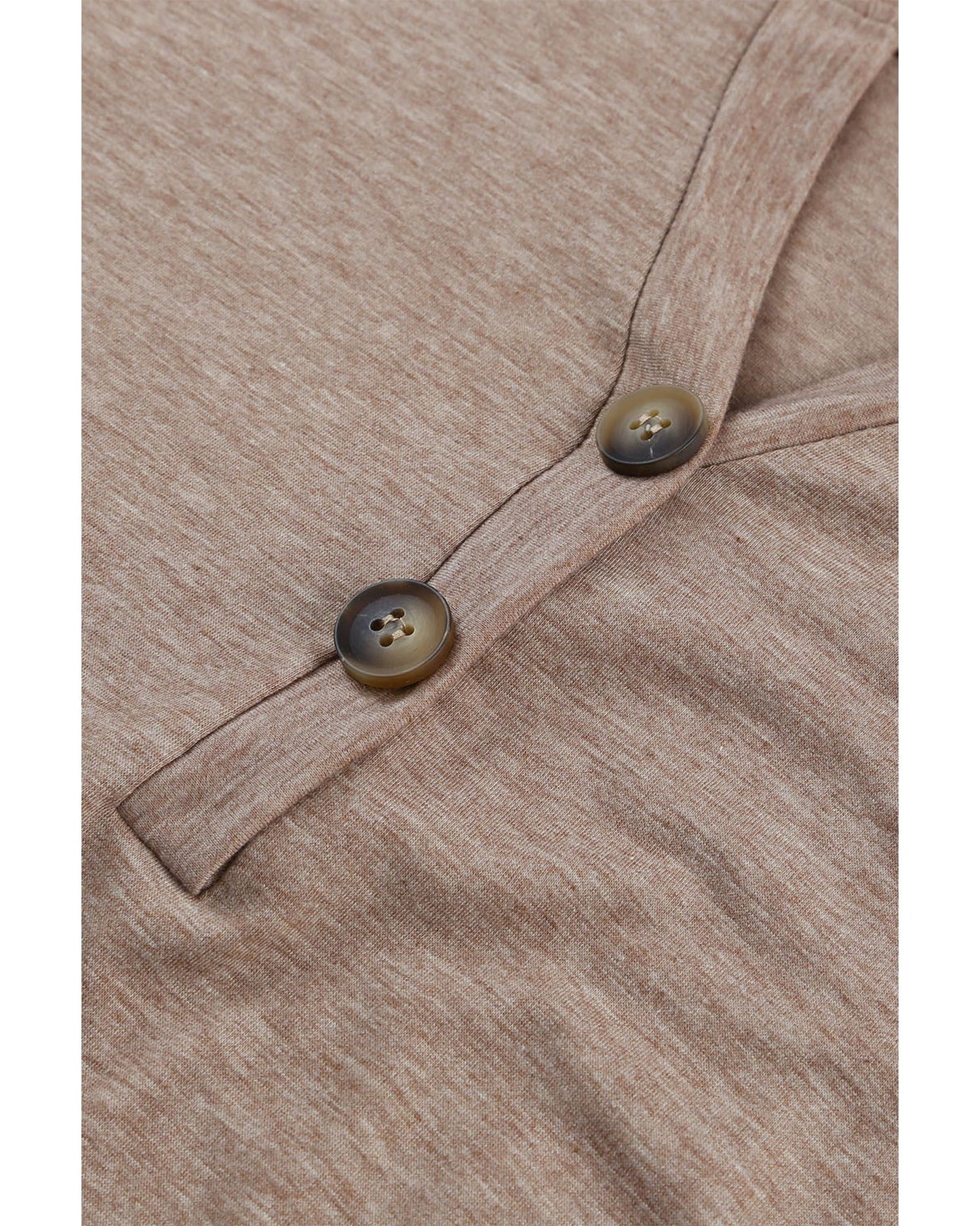 Azura Exchange Button V Neck Rolled Short Sleeve T Shirt - L