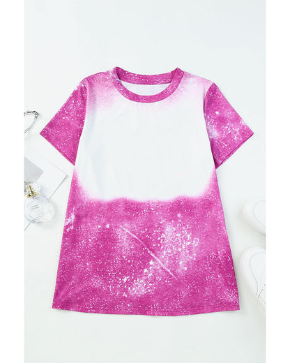 Azura Exchange Bleached Graphic Crew Neck T-Shirt - S