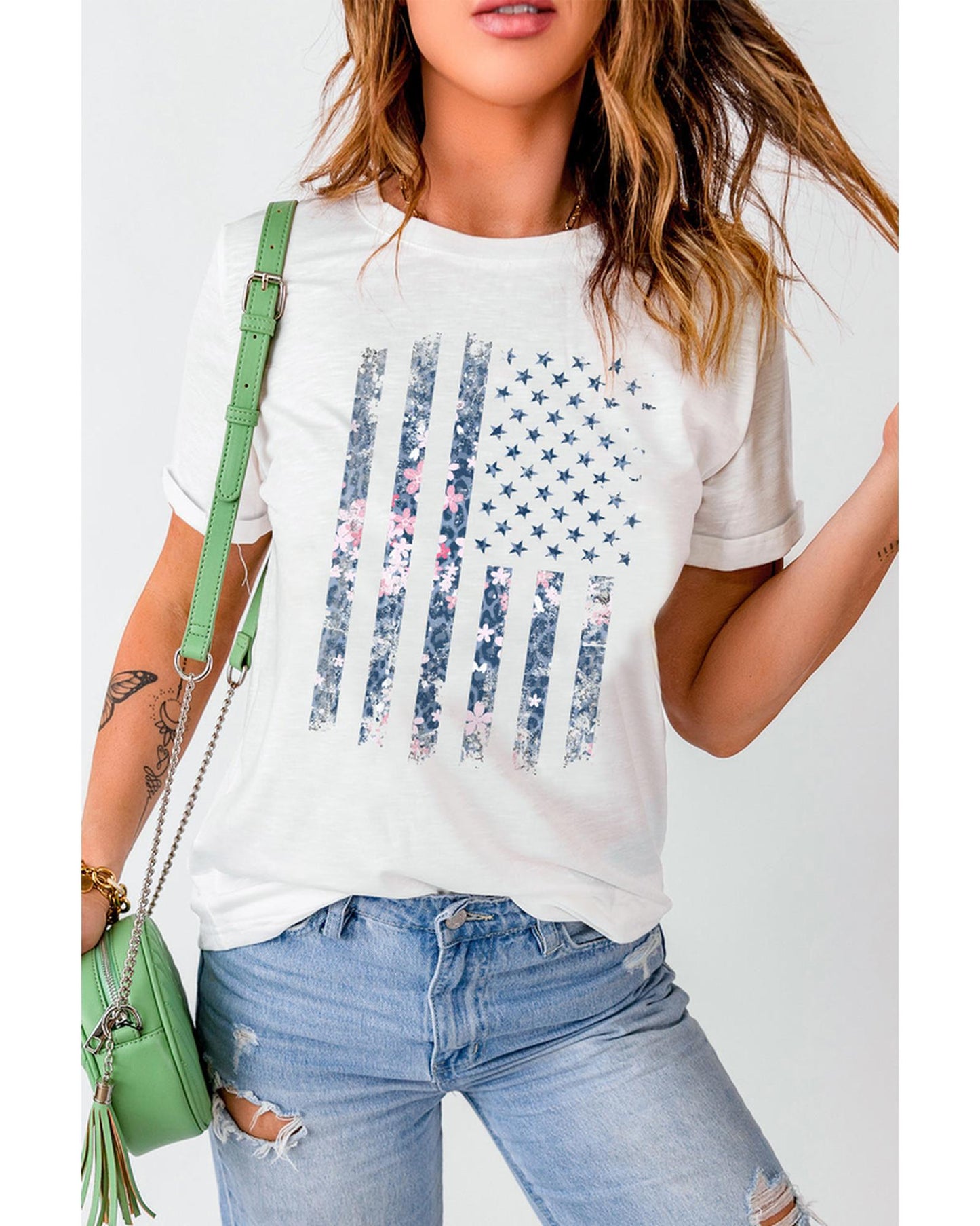 Azura Exchange American Flag Pint Short Sleeve Tee - L