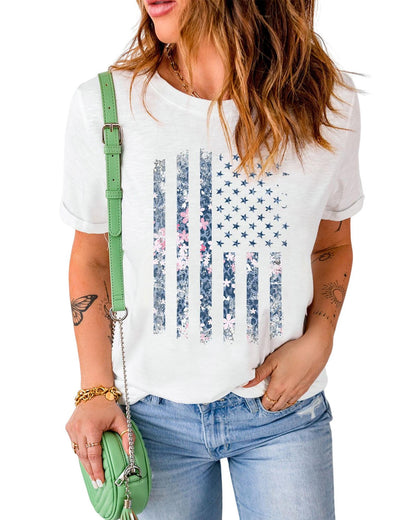 Azura Exchange American Flag Pint Short Sleeve Tee - L