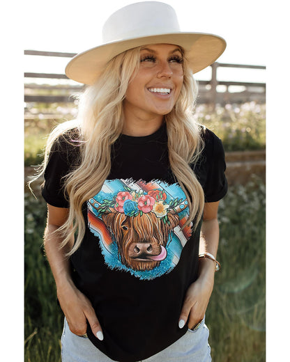 Azura Exchange Animal Head Graphic Western T-shirt - L