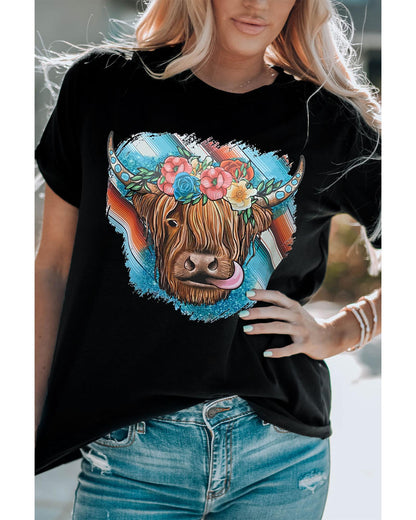 Azura Exchange Animal Head Graphic Western T-shirt - M