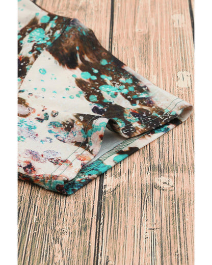 Azura Exchange Bleached Western Print Blank Graphic T-Shirt - L