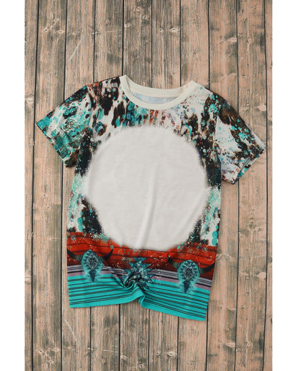 Azura Exchange Bleached Western Print Blank Graphic T-Shirt - S