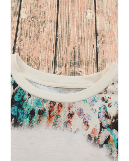 Azura Exchange Bleached Western Print Blank Graphic T-Shirt - S