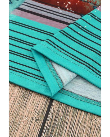 Azura Exchange Bleached Western Print Blank Graphic T-Shirt - XL