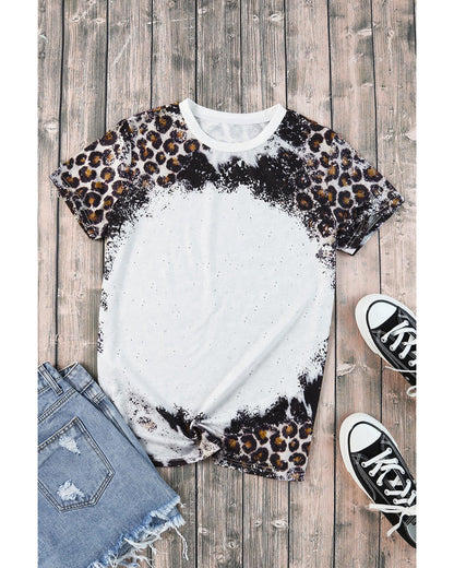Azura Exchange Animal Print Bleached T-Shirt - L