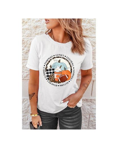 Azura Exchange Autumn Vibes Pumpkin Graphic T-shirt - M