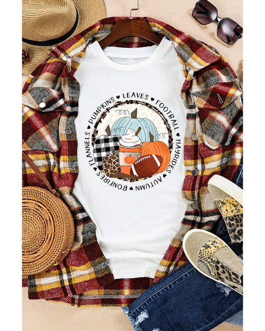 Azura Exchange Autumn Vibes Pumpkin Graphic T-shirt - S