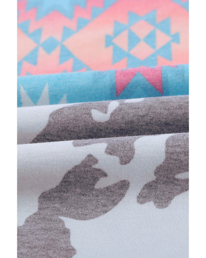 Azura Exchange Aztec Geometric Print T-shirt - 2XL