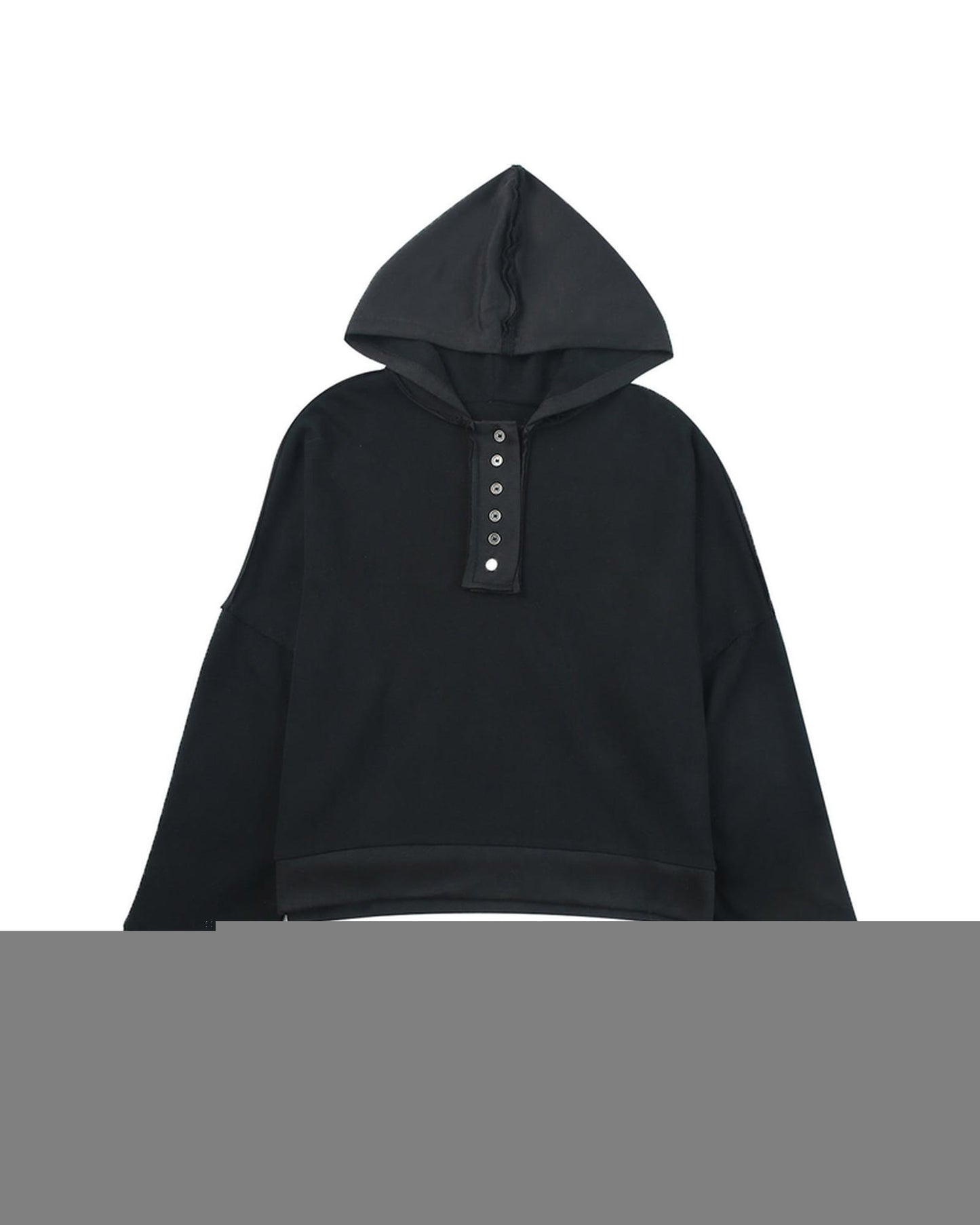 Azura Exchange Button Trim Hoodie - L