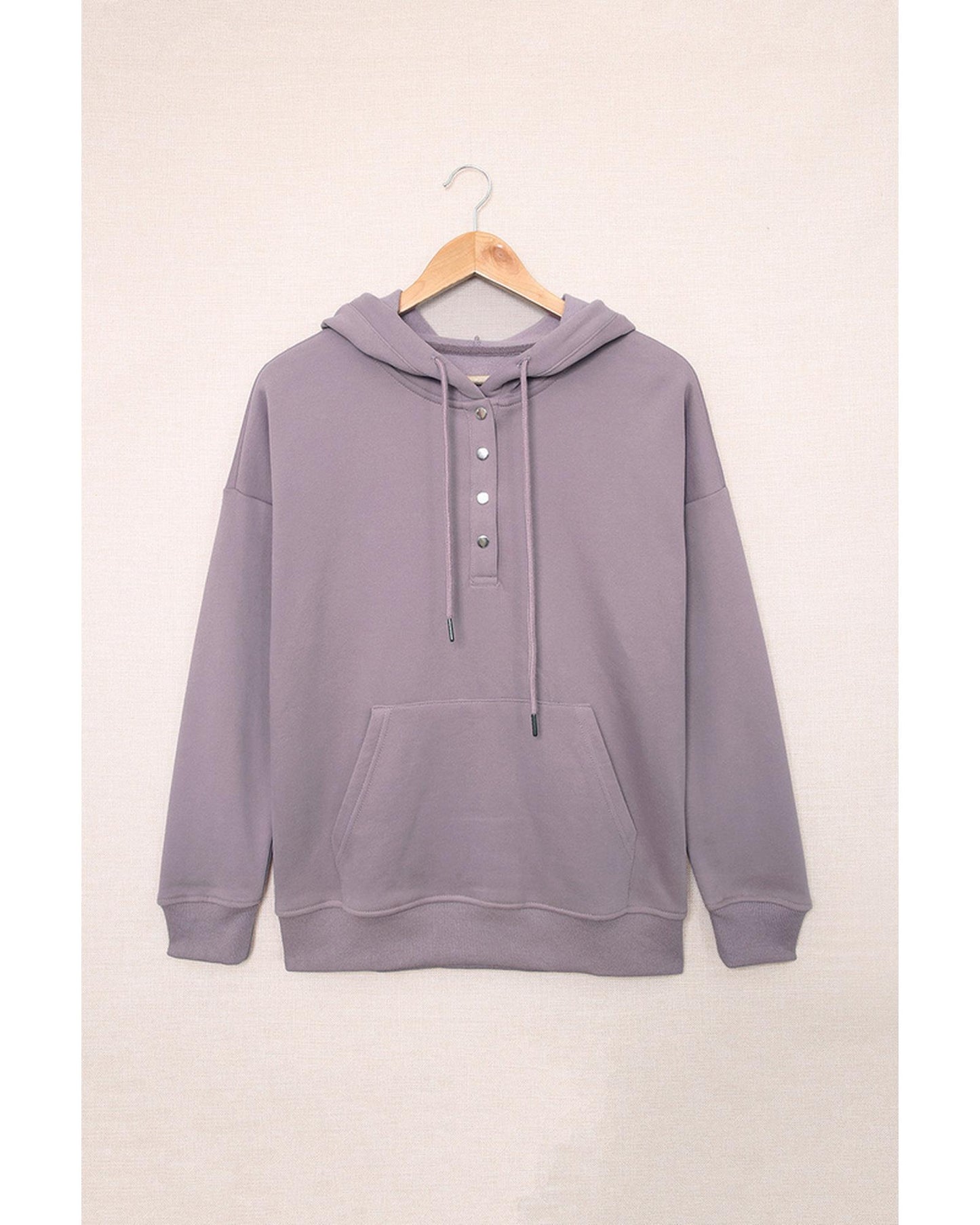 Azura Exchange Button Pullover Hoodie with Pocket - 2XL