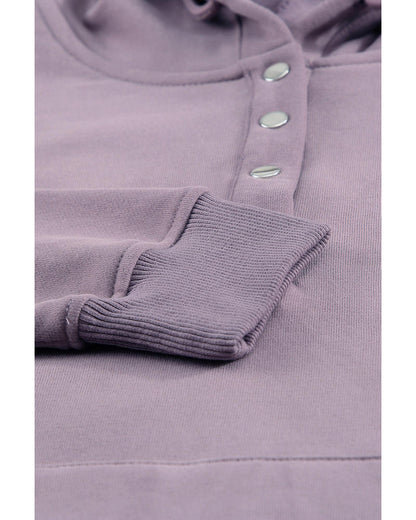 Azura Exchange Button Pullover Hoodie with Pocket - 2XL