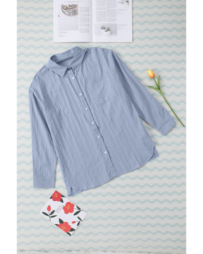 Azura Exchange Buttoned Pocket Long Sleeve Shirt - XL