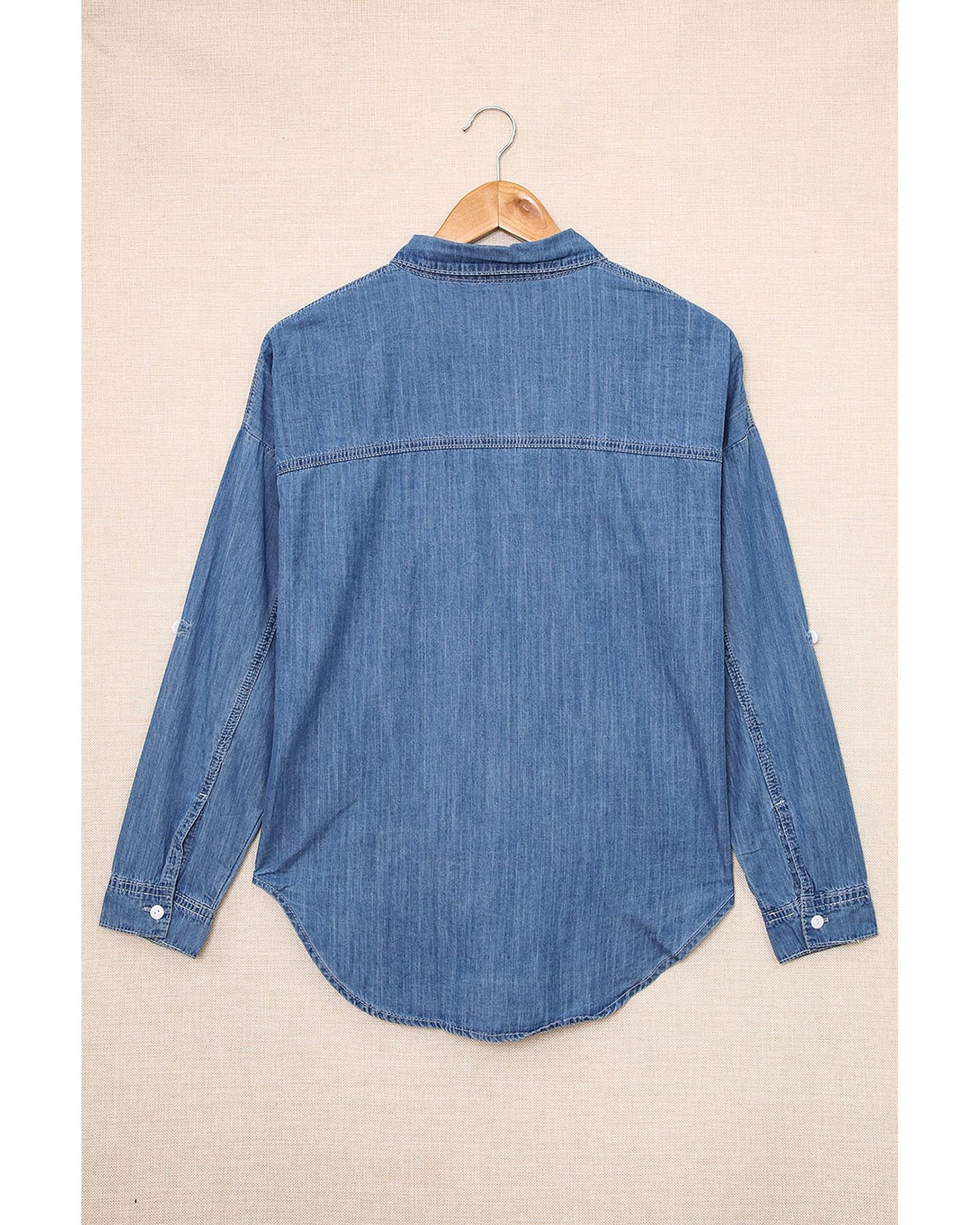 Azura Exchange Buttoned Long Sleeve Denim Shirt - S