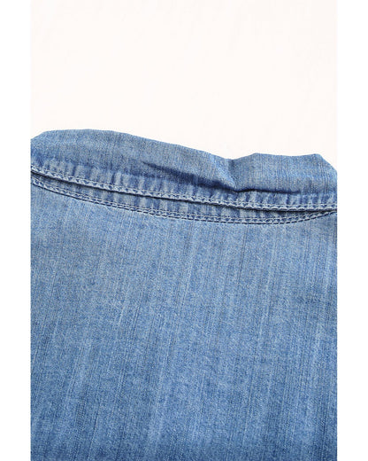 Azura Exchange Buttoned Long Sleeve Denim Shirt - XL