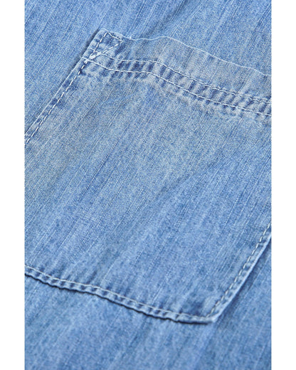 Azura Exchange Buttoned Long Sleeve Denim Shirt - XL