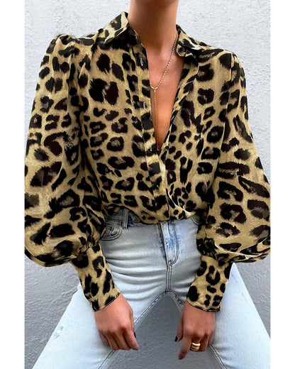 Azura Exchange Bubble Long Sleeve Button-up Shirt - L