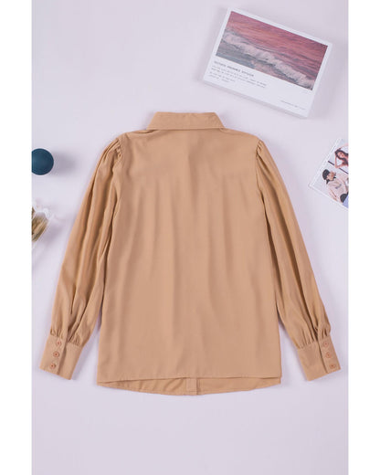 Azura Exchange Button-up Loose Long Sleeve Shirt - XL