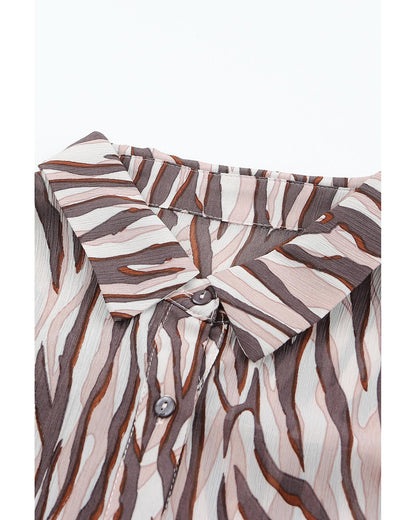 Azura Exchange Animal Print Buttons Shirt - M