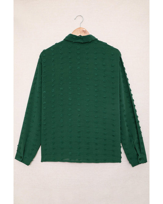 Azura Exchange Button Fuzzy Polka Dot Shirt - 2XL