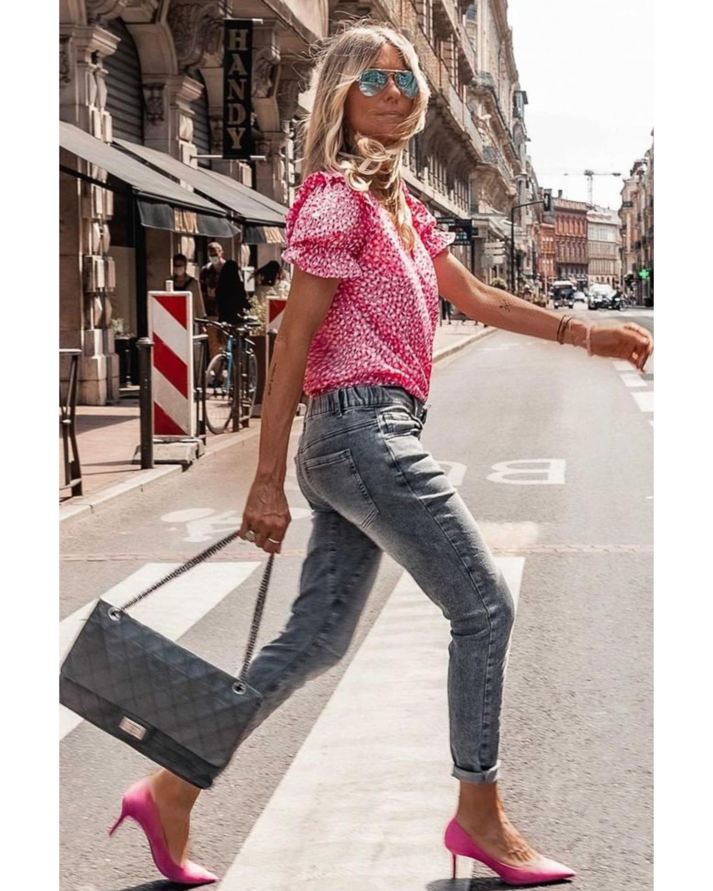 Azura Exchange Buttoned Ruffle Sleeve Shirt - XL