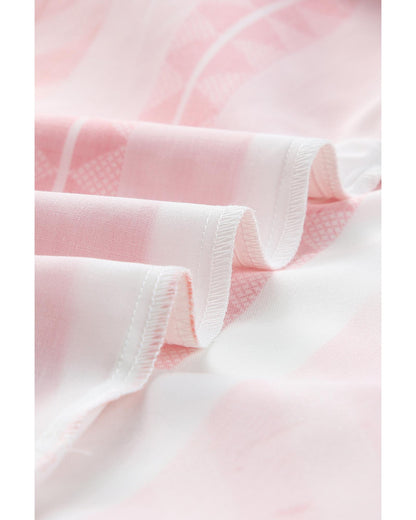 Azura Exchange Buttoned Geometric Striped Shirt - M