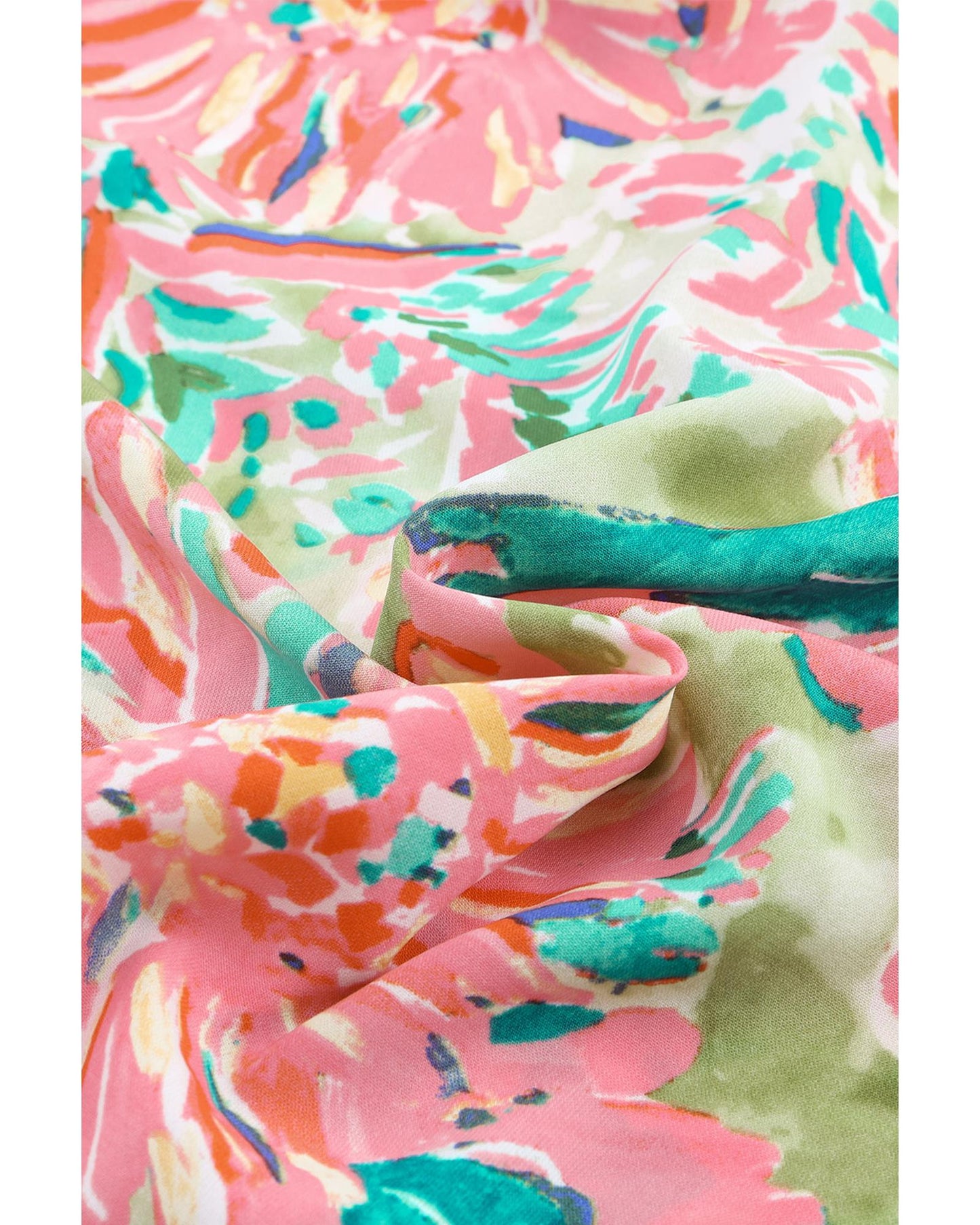 Azura Exchange Buttoned Sheath Long Sleeve Shirt with Abstract Floral Print - M