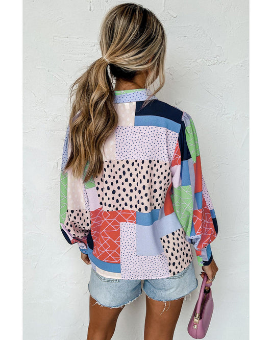 Azura Exchange Button Front Cuffed Sleeve Shirt - M