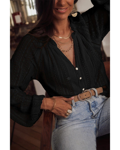 Azura Exchange Button Up Lace Shirt - L