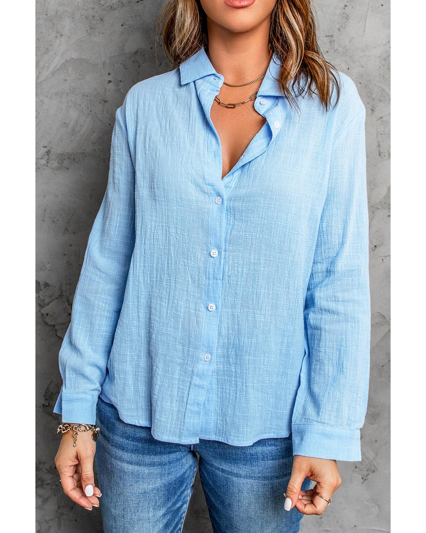 Azura Exchange Basic Textured Solid Color Shirt - 2XL