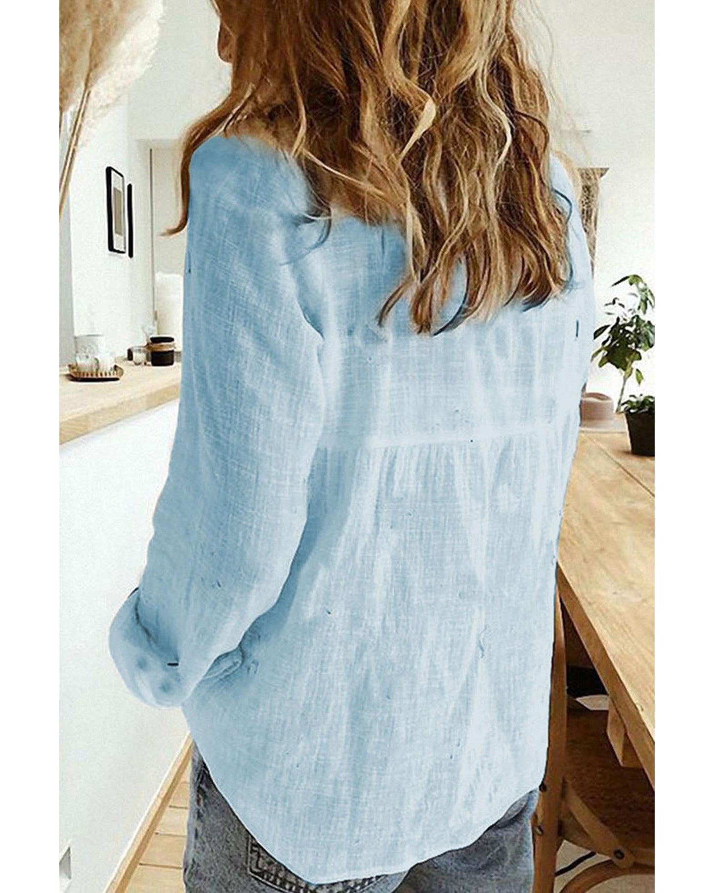 Azura Exchange Basic Textured Solid Color Shirt - 2XL