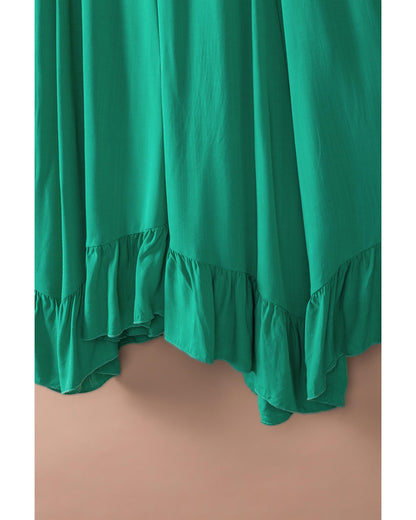 Azura Exchange Asymmetric Flounce Belted Maxi Skirt - M