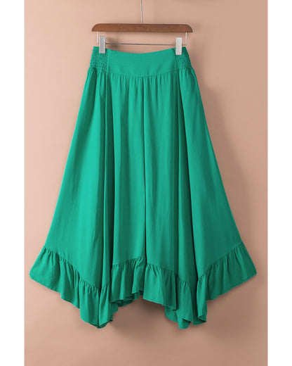 Azura Exchange Asymmetric Flounce Belted Maxi Skirt - S