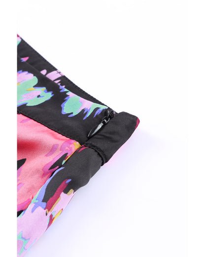 Azura Exchange Abstract Print Wrap Hem Mini Skirt - M