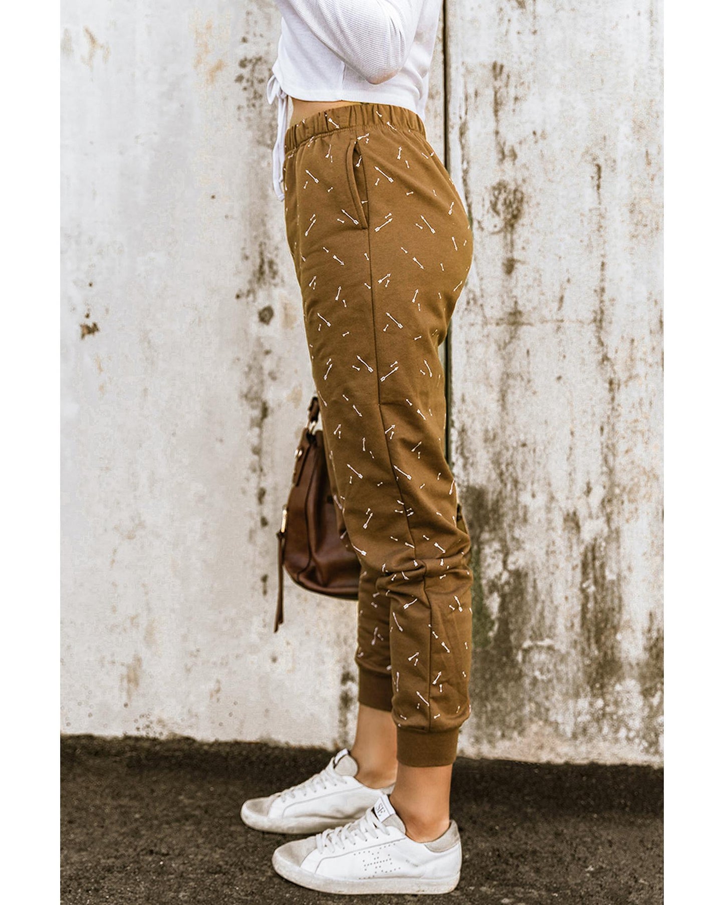 Azura Exchange Arrow Print Slim-fit High Waist Pants - L