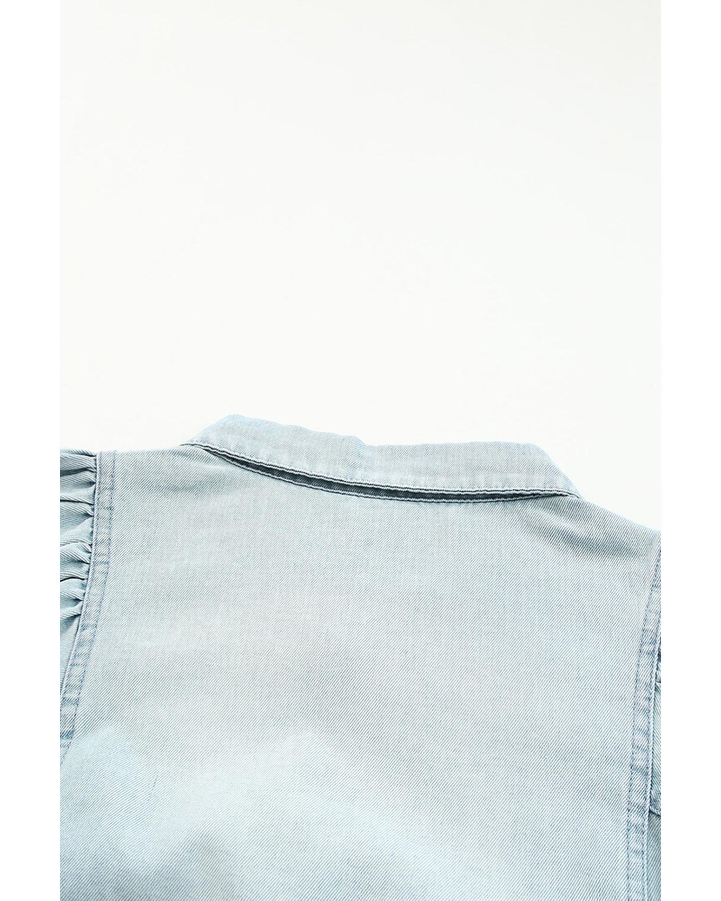 Azura Exchange Bubble Sleeve Denim Shirt - S