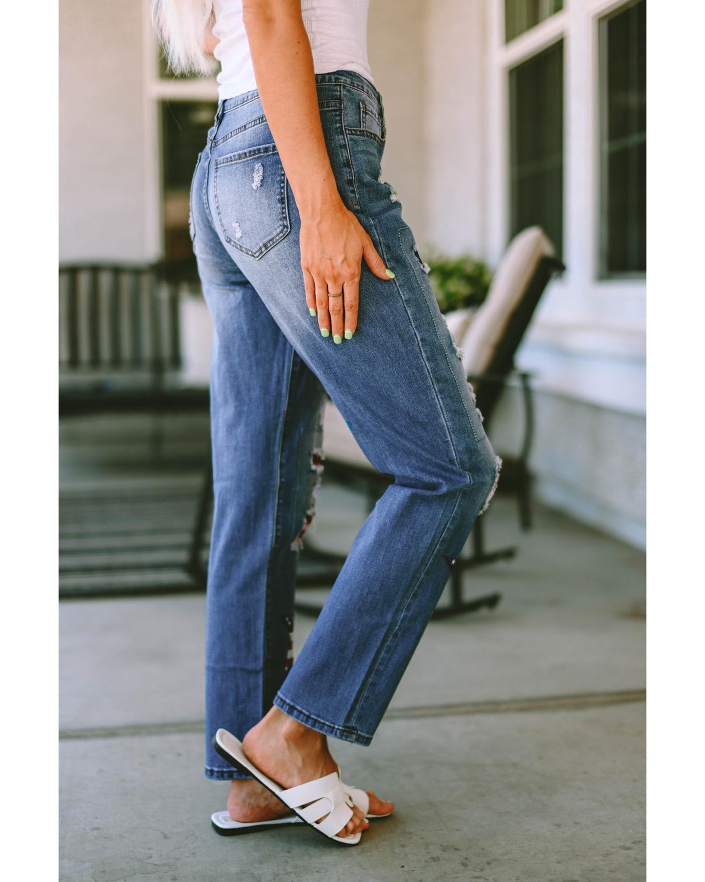 Azura Exchange American Flag Graphic Jeans - 2XL