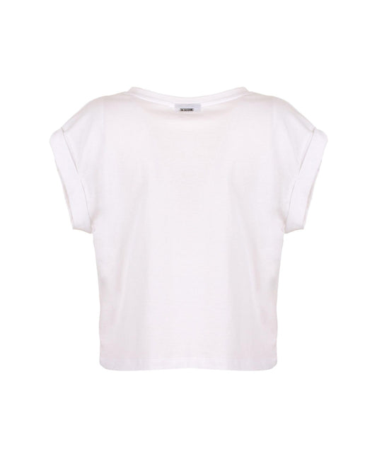 Cotton T-shirt with Polyester and Brass Applications for Imperfect Women XS Women