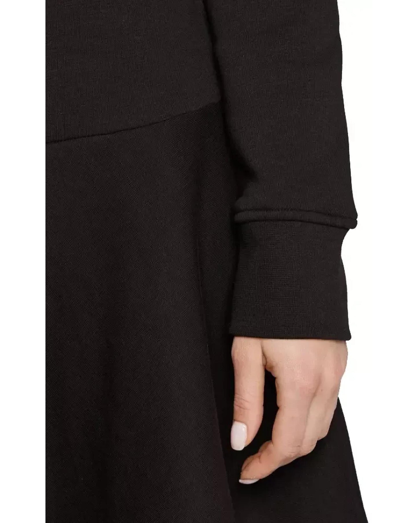 Love Moschino Cotton Blend Dress with Embossed Velveteen Logo 46 IT Women