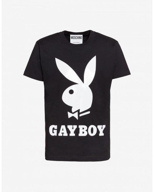 Black Cotton T-Shirt with Logo Print XS Women