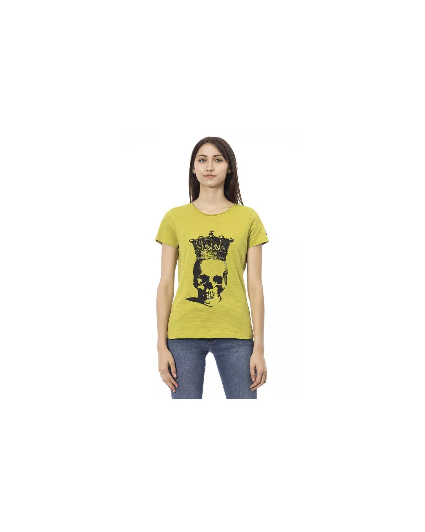 Short Sleeve T-shirt With Round Neck - Front Print XL Women